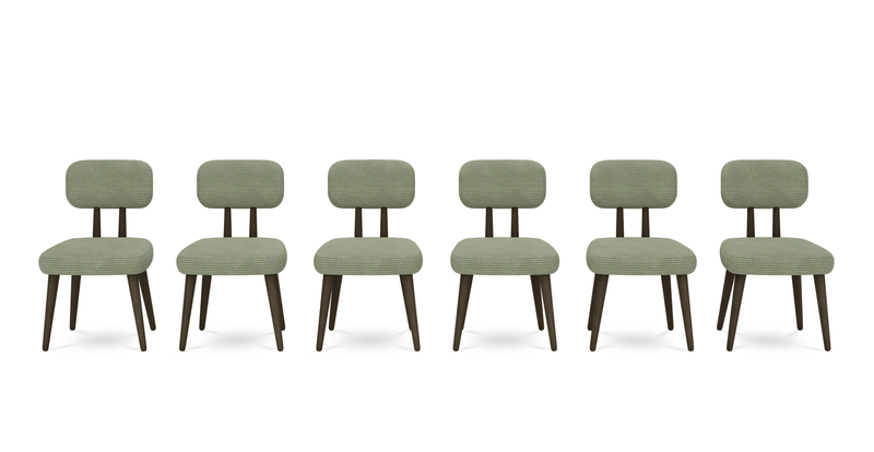 Roa chair set of 6 - Cord velour