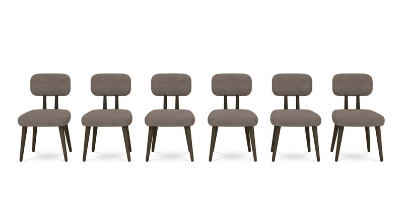 Roa chair set of 6 - Cord velour