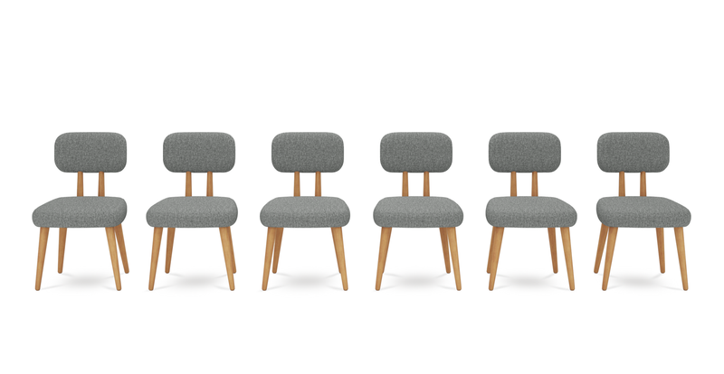 Roa chair set of 6 - fabric