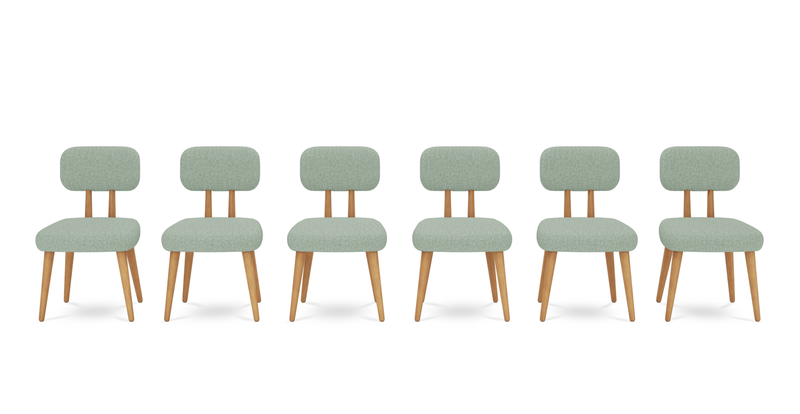 Roa chair set of 6 - fabric