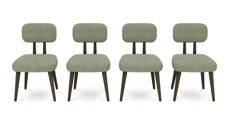 Roa chair set of 4 - Cord velour