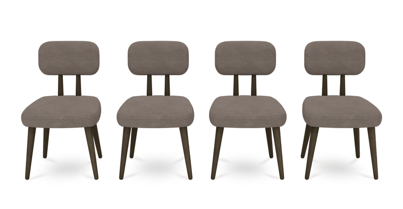 Roa chair set of 4 - Cord velour