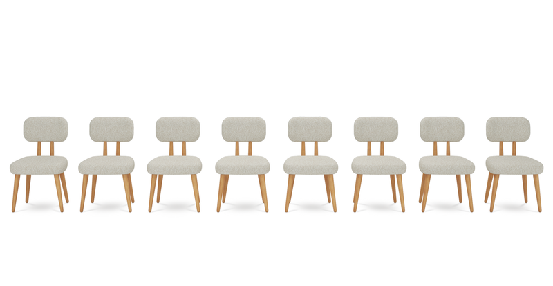 Roa chair set of 8 - Bouclé