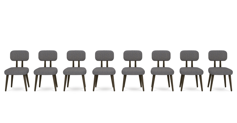 Roa Stuhl 8er-Set - Naturgewebe