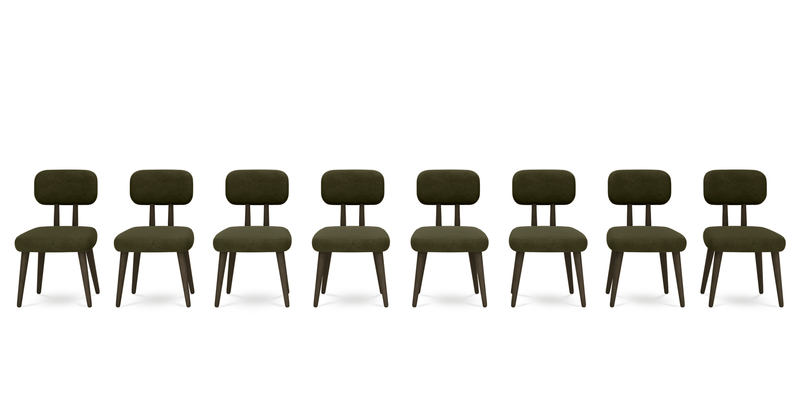 Roa chair set of 8 - velvet