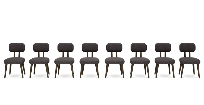 Roa chair set of 8 - velvet