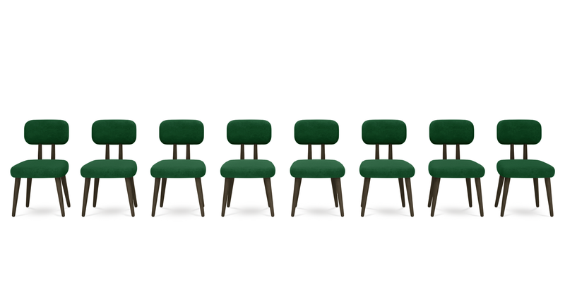 Roa chair set of 8 - velvet