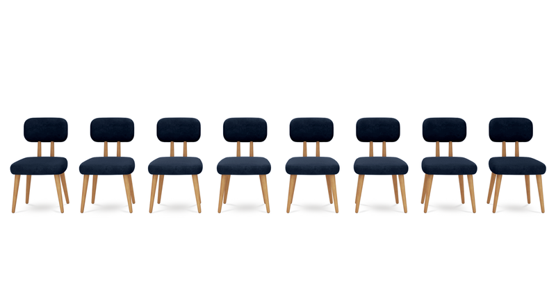 Roa chair set of 8 - velvet