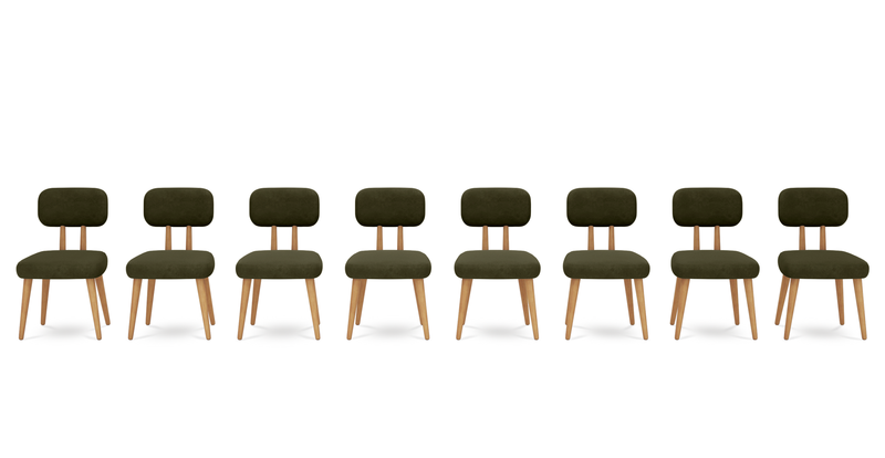 Roa chair set of 8 - velvet