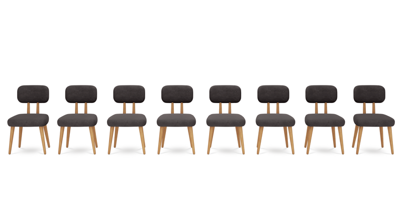 Roa chair set of 8 - velvet