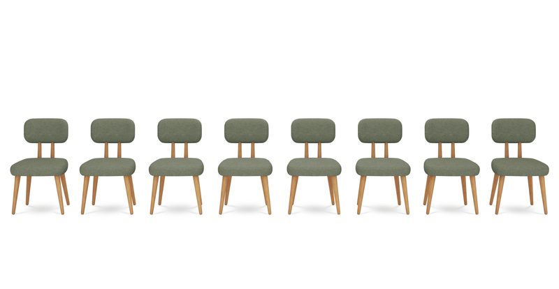 Roa chair set of 8 - Performance fabric