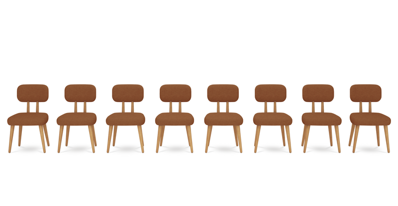 Roa chair set of 8 - Performance fabric