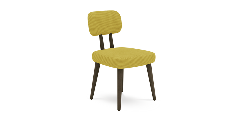 Lyno Festes Esstisch-Set (Bank&4-teiliges Roa) - Cord Velours