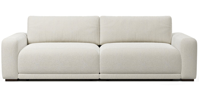Carle 3-seater double arm - natural fabric