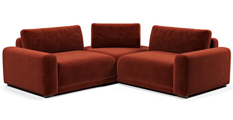 Carle 234 x 234 sectional double arm - velvet