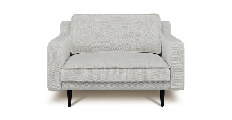 Klem Slim Loveseat Wooden Leg - Natural Woven