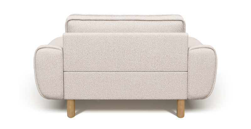 Klem Loveseat Cylindrical wooden leg - Bouclé