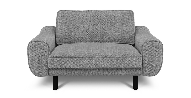 Klem Loveseat Cylindrical Wooden Leg - Natural Woven