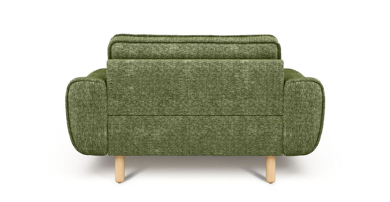 Klem Loveseat Cylindrical Wooden Leg - Natural Woven