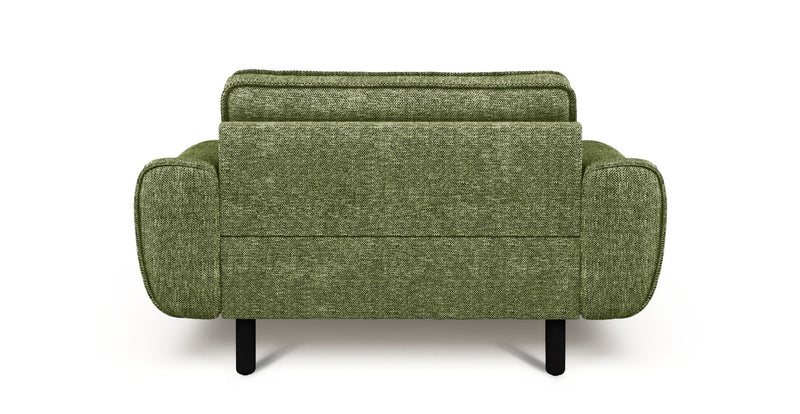 Klem Loveseat Cylindrical Wooden Leg - Natural Woven