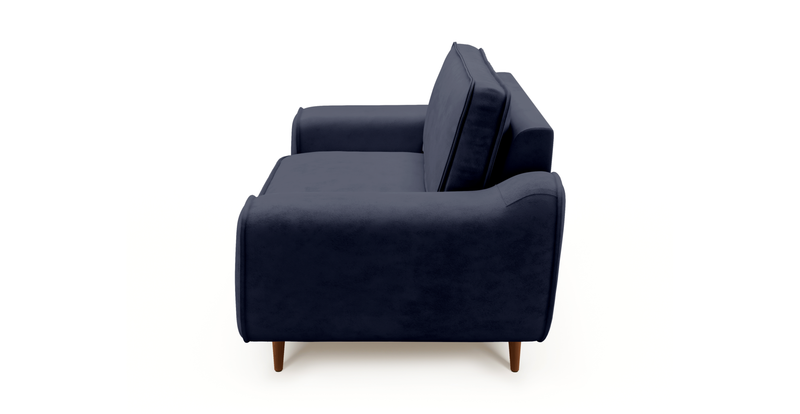 Klem Loveseat Wooden leg - Woven velvet