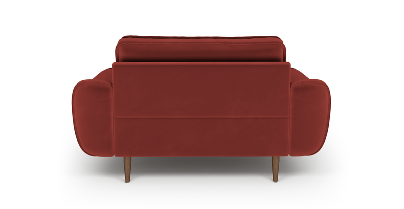 Klem Loveseat Wooden leg - velvet