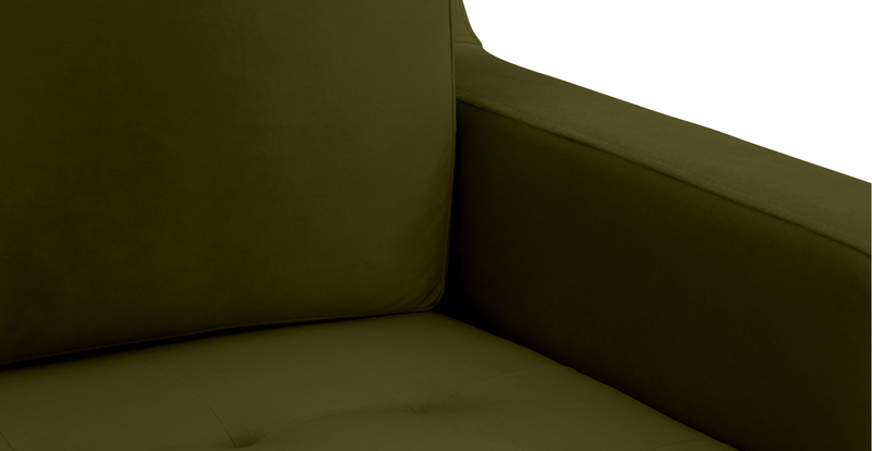 Modsy 2-Sitzer Modular Sofa Zylindrisch Holzbein - Samt