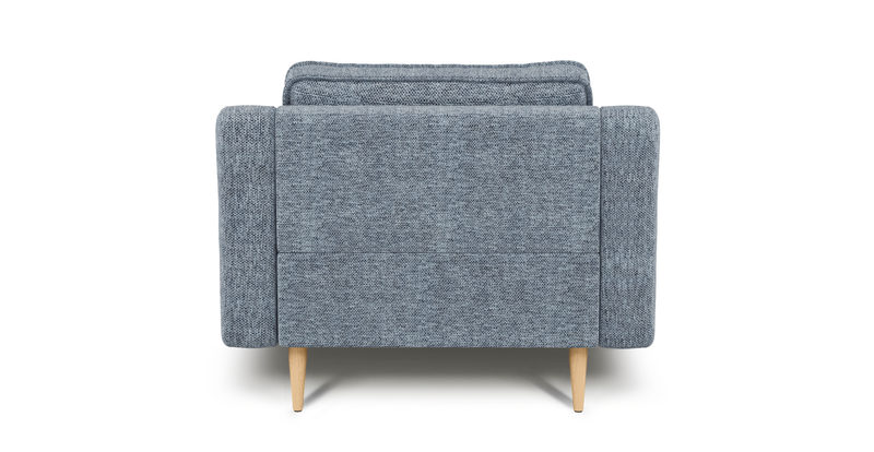 Klem Slim Chaise Lounge Wooden Leg - Natural Woven