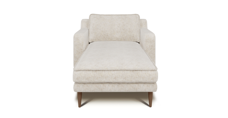 Klem Slim Chaise Lounge Wooden Leg - Natural Woven