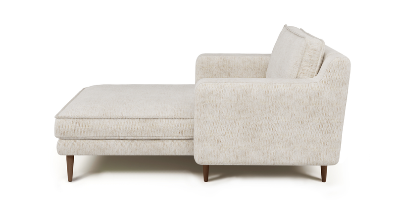 Klem Slim Chaise Lounge Wooden Leg - Natural Woven
