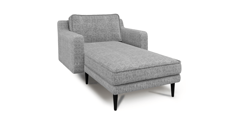 Klem Slim Chaise Lounge Wooden Leg - Natural Woven