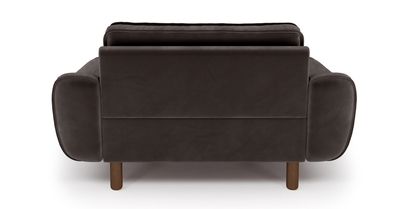 Klem Loveseat Cylindrical Wooden Leg - Velvet