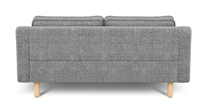 Klem Slim 2-Sitzer Sofa Zylindrisch Holzbein - Naturgewebe
