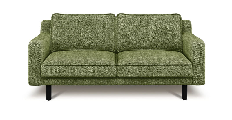 Klem Slim 2-Seater Sofa Cylindrical Wooden Leg - Natural Woven