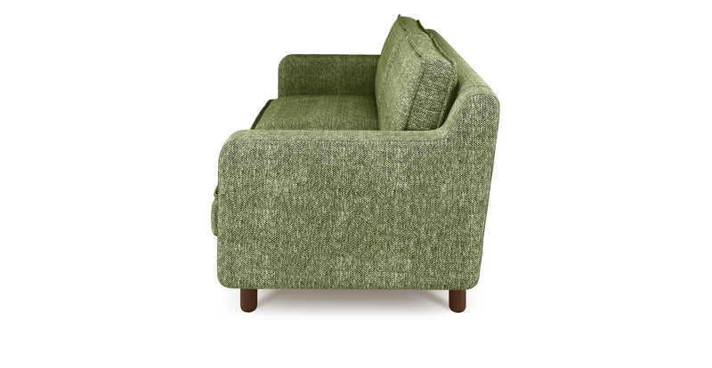 Klem Slim 2-Seater Sofa Cylindrical Wooden Leg - Natural Woven