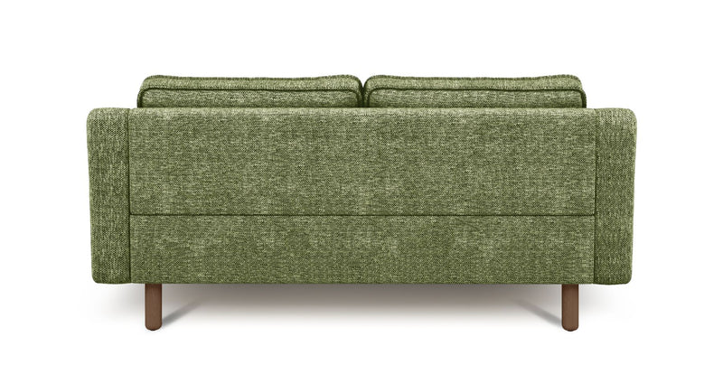 Klem Slim 2-Seater Sofa Cylindrical Wooden Leg - Natural Woven