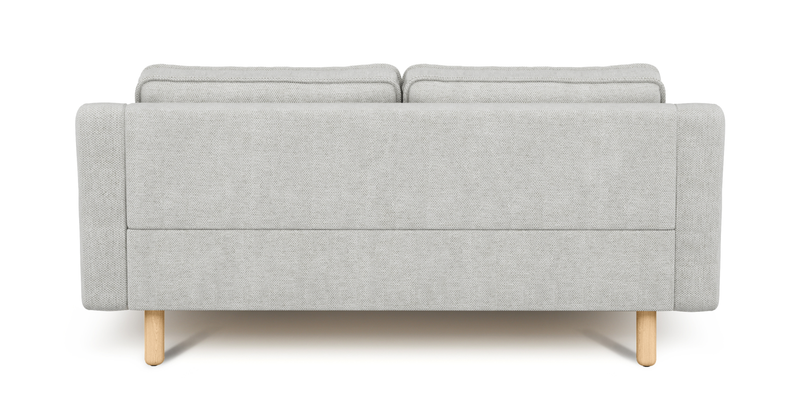 Klem Slim 2-Seater Sofa Cylindrical Wooden Leg - Natural Woven