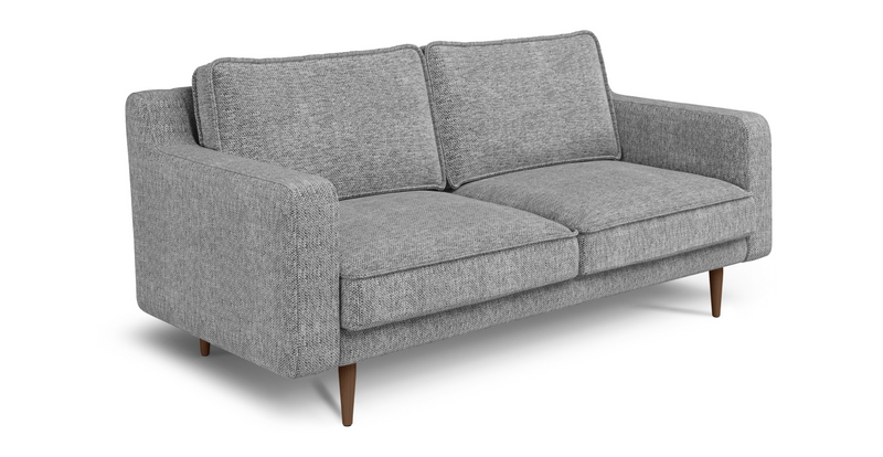 Klem Slim 2-Sitzer Sofa Holzbein - Naturgewebe