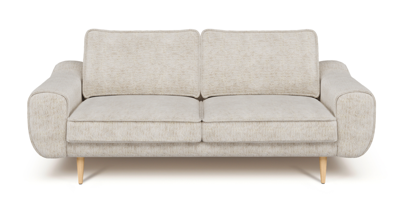 Klem 2 seater sofa wooden leg - natural fabric