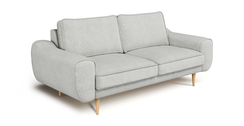 Klem 2 seater sofa wooden leg - natural fabric