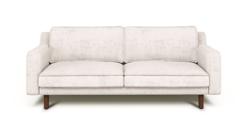 Klem Slim 3-Seater Sofa Cylindrical Wooden Leg - Cord Velour