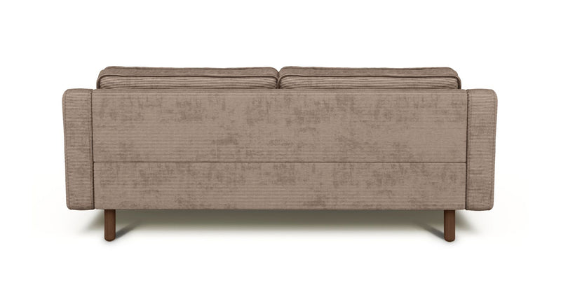 Klem Slim 3-Seater Sofa Cylindrical Wooden Leg - Cord Velour