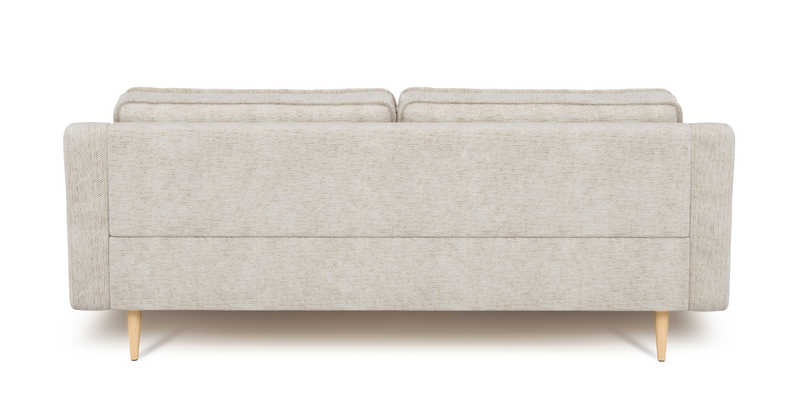 Klem Slim 3-Seater Sofa Wooden Leg - Natural Woven