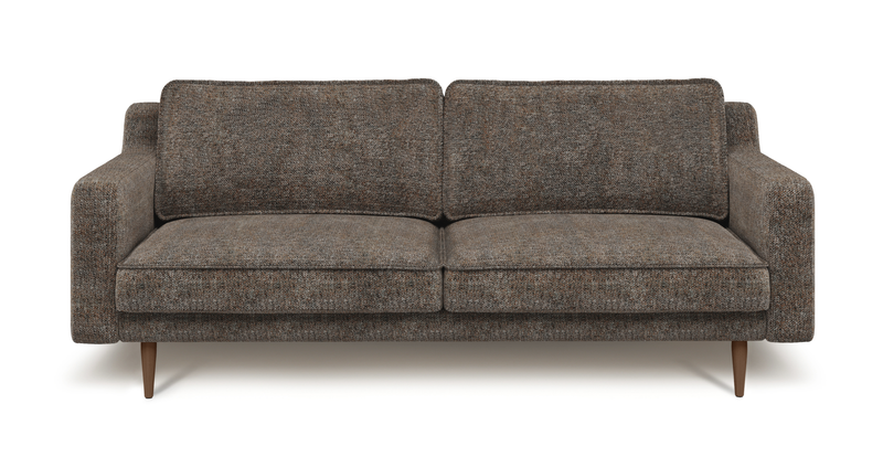 Klem Slim 3-Seater Sofa Wooden Leg - Natural Woven