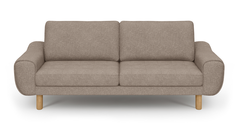 Modsy Bold 3-Sitzer Sofa Zylindrisch Holzbein - Gewebe
