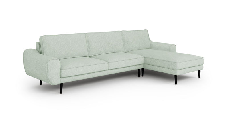 Klem 306 x 171 Sektional Holzbein - Gewebe