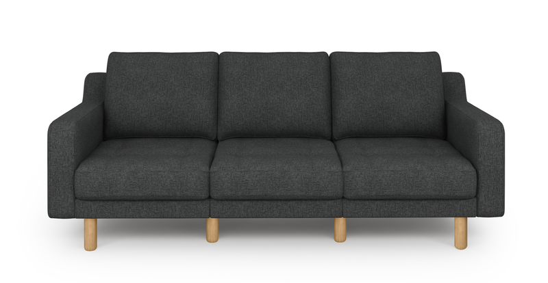 Modsy 3-Sitzer Modular Sofa Zylindrisch Holzbein - Gewebe