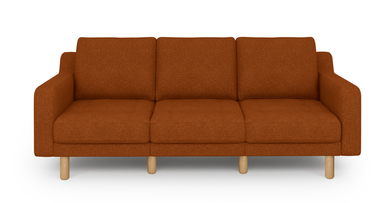Modsy 3-Sitzer Modular Sofa Zylindrisch Holzbein - Gewebe