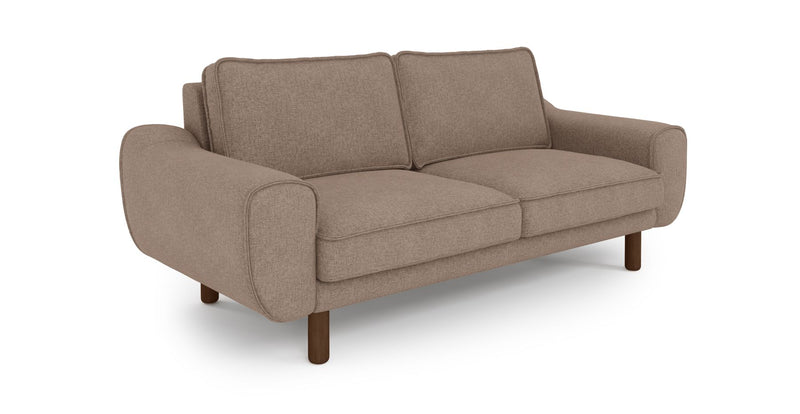 Klem 2-Seater Sofa Cylindrical Wooden Leg - Woven