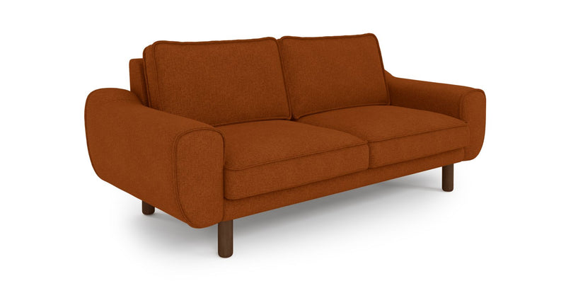 Klem 2-Seater Sofa Cylindrical Wooden Leg - Woven